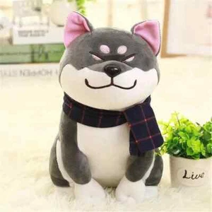 Shiba Inu Puppy Grey Gray plush Japanese Dog Super Soft stuffed Animal - Picture 1 of 2