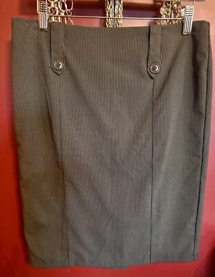 Falda para mujer Maurices 5/6 marrón a rayas corta cremallera trasera detalle de botones Foto 1 de 4