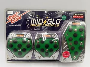 New STREETGLOW ELPCHMGR EL INDiGLO Sport Pedal Chrome Green *Manual **Lights Up - Bild 1 von 2
