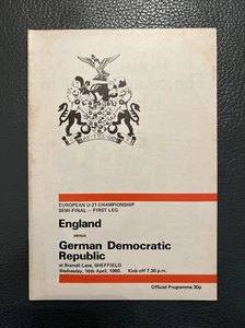 16.4.1980. England v German Democratic Republic (European U-21 Champs S/F 1st L) - Picture 1 of 2