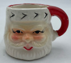Collectible Vintage Santa Claus Mini Mug Shot Glass PREOWNED DAMAGED