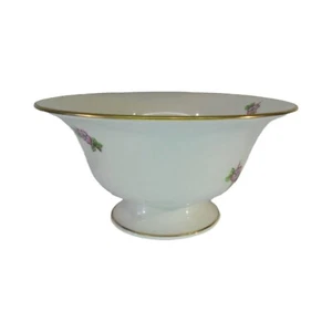 Herend Porcelain Floral Pattern Pedestal Bowl - Picture 1 of 6