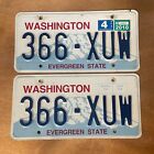 2010 Washington License Plate Pair # 366- XUW