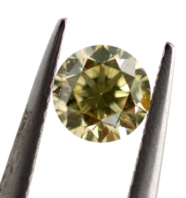 Certified 100% Natural Loose Diamond Champagne Color 0.216 Ct Round Cut 3.8 mm - Image 1 of 4