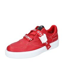 Men's Shoes STOKTON 42 Eu Sneakers Red Leather EX94-42