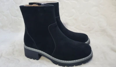 Seven for All Mankind Botas Mujer Bestie Botines Negro Vegano Gamuza Talla 6 Foto 1 de 4