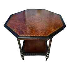 Antique English Ebony and walnut Occasional Table