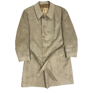 Vintage 60s Disney Samuelsohn Suede Leather Jacket Beige 46R - Picture 1 of 14
