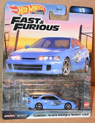 HOTWHEELS CUSTOM ACURA INTEGRA SEDAN GSR FAST & FURIOUS 1/5 NEW - Image 1 of 4