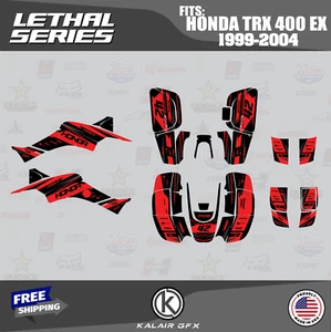 Graphics Kit for HONDA TRX400EX (1999-2004) 16MIL Lethal Series - Red Shift - Picture 1 of 7