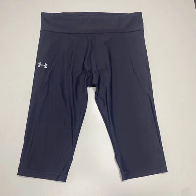 Under Armour Leggings Women's Large Gray Athletic Cropped 14” Inseam - Image 1 of 4