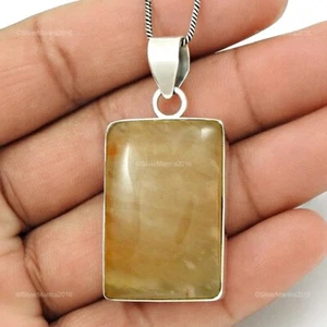 Avventurina Pietra Argento Sterling Lunetta Matrimonio Sorella Elegante Pendente - Foto 1 di 8