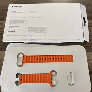 Genuine Apple Watch Band - Ocean Band (49mm) - Orange - Regular /w - Photo 1 sur 3