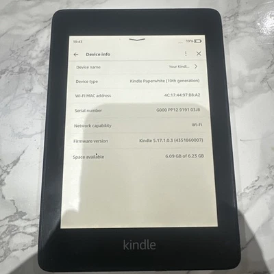 Amazon Kindle Paperwhite 10th Generation 8GB, Wi-Fi, 6 in - NO ADS - KL7 - Image 1 of 2