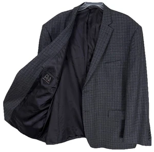 Chaqueta Abrigo Deportivo Jos A Bank Signature Collection Gris a Cuadros Chaqueta 2 Botones - Imagen 1 de 13