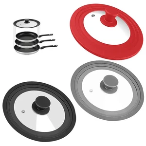Tapa Universal para Ollas Sartenes y Sartén Tapa Olla con Borde Silicona Resistente al Calor - Imagen 1 de 8