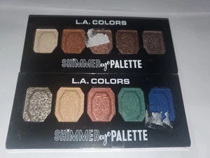 L.A. COLORS Eyeshadow Shimmer Palette Lot Of 2 - Picture 1 of 2