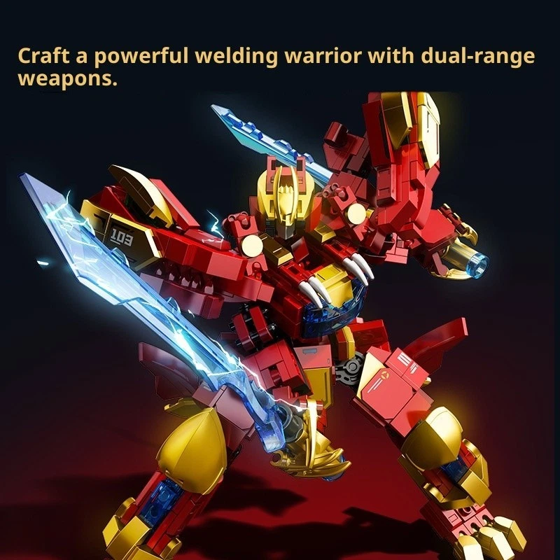 God of War Mecha Robot — Flame Warrior Building Blocks 🔥 - Image 1 of 4