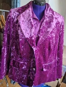 Fancy Samtblazer violett Gr. 44/46 - Bild 1 von 4