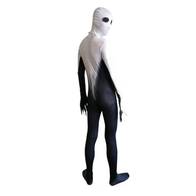 Creepy Scary Devil Ghost Demon Stretch Costume Cosplay GLOWS Jumpsuit NEW KID L - Image 1 of 4