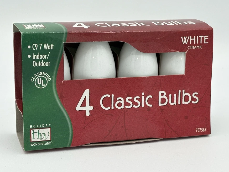 Holiday Wonderland 1094w-88 Christmas C9 Ceramic Replacement Bulb White