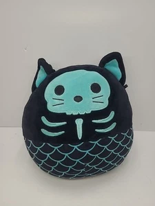 Squishmallow 8” Sheikla Skeleton Mermaid Cat New Nwt KellyToy Halloween Plush - Picture 1 of 2