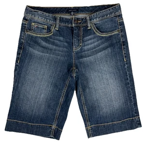 Tommy Hilfiger Damen Bermuda Jeans Shorts Größe 8 Dark Wash Denim High Rise - Bild 1 von 19