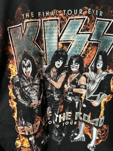 Camiseta Kiss The End Of The Road World Atlantic City Tour Banda de Rock Para Hombre XL - Imagen 1 de 5