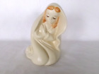 Hull Pottery Matte White Praying Mother Mary / Madonna Figural Planter #25