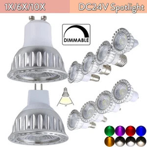 Dimmable Dc24v Led Spotlight Red Blue Green Mr16 Light Cob Spot Lights 5w Bulbs - Picture 1 of 25