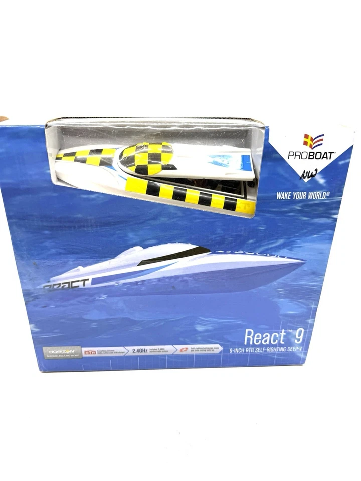 ProBoat React 9 Micro Rc Boat Brushed Rare White Untested - Image 1 of 4