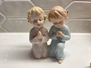 Vintage Roman Praying Girl & Boy Angel Figurines. EUC - Picture 1 of 4