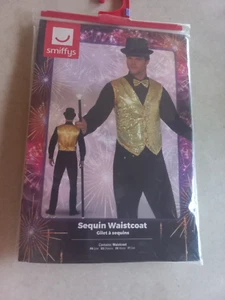 smiffys Sequin Waistcoat Cilet a s Mens Costumes Adult XL-Large - Foto 1 di 5