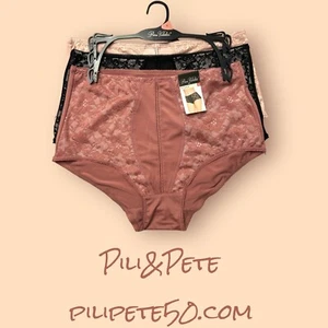 PRIMA VALENTINA 3 Pcs LACE BRIEFS HICUT~STYLE 68022~MULTICOLOR~SEAMLESS MF~XL - Picture 1 of 5