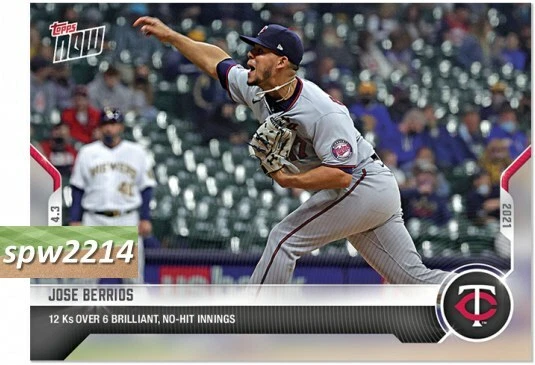 2021 Topps Now Jose Berrios #20 - Image 1 of 1