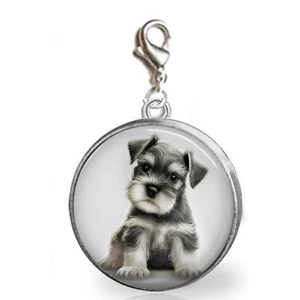 Miniature Schnauzer Puppy Dog Charm Bracelets Furbaby Love Handcrafted Gift - Picture 1 of 1