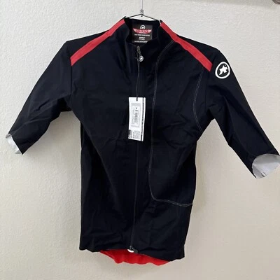 Jersey de lluvia térmico Assos Equipe RS - mediano para hombre - negro con rojo - nuevo con etiquetas Foto 1 de 4