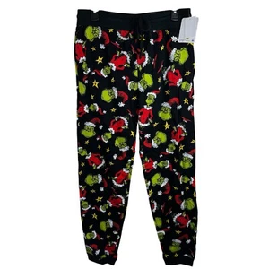 The Grinch Men's Medium Knit Lounge Pajama Joggers Christmas Santa NWT - Picture 1 of 7