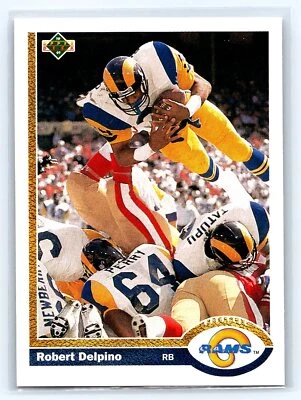 1991 Upper Deck #545 Robert Delpino   Football  Los Angeles Rams - Image 1 of 2