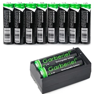 10pcs 3.7V 3000mAh Batteries Rechargeable Battery & Charger for Flashlight Torch - Picture 1 of 3