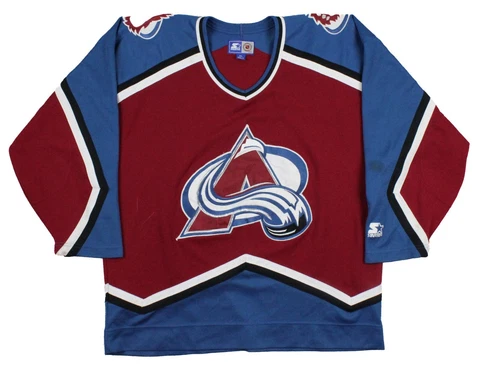 Colorado Avalanche Vintage 90's Starter NHL Hockey Jersey Size XL Cover