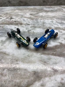 1960s MATCHBOX LESNEY LOTUS RACING CAR #19 & BRM RACING CAR #52 TOYS - Picture 1 of 13