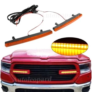 Feu de calandre LED avec faisceau pour Dodge Ram 1500 Tradesman/Big Horn/Laramie 2019-22 - Photo 1/12