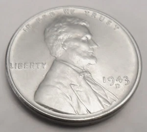 1943 D Lincoln Steel Wheat Cent / Penny AVE CIRCULATED **FREE SHIPPING** - Picture 1 of 2