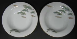 Noritake Ming 2 rimmed SOUP BOWLS Asian Bonsai Branch 5612 Several Available - Picture 1 of 5