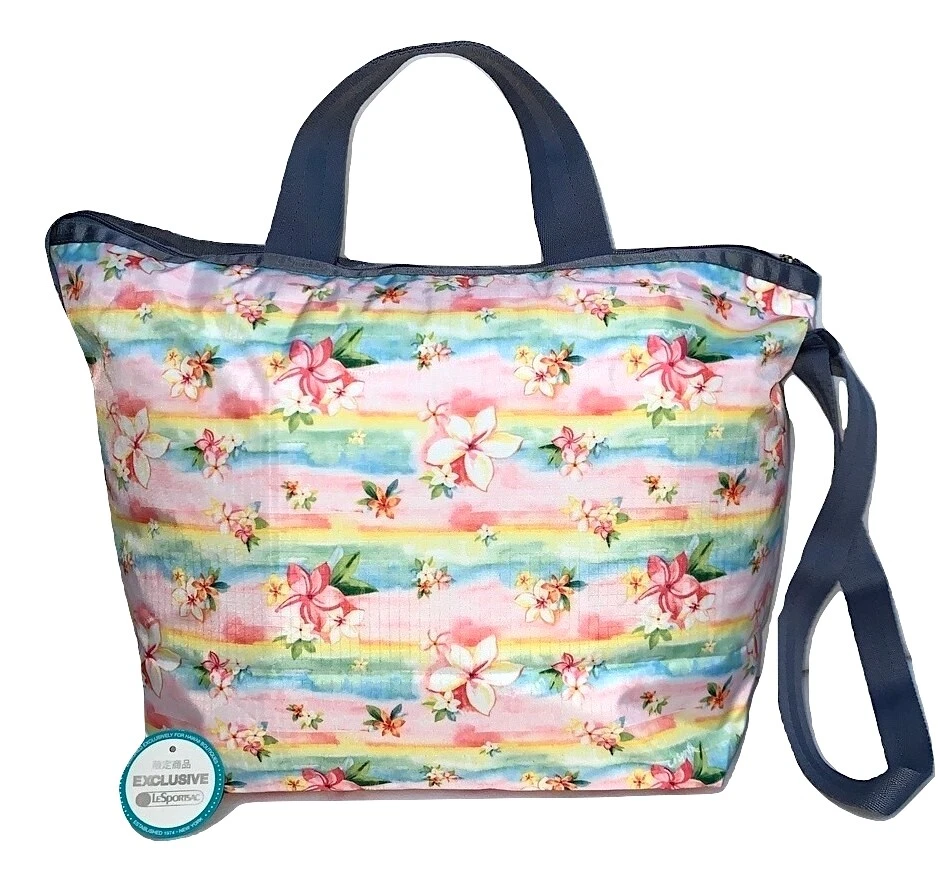 LeSportsac Hawaii Easy Carry Tote Plumeria Rainbow 2431 K879