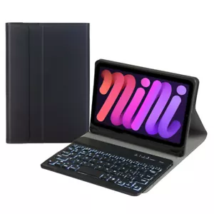 Tastiera ABS Bluetooth ABS retroilluminata + custodia per iPad Mini 6-A2568 - Foto 1 di 12