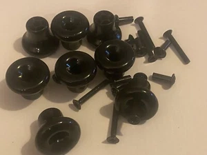 190855 x 8 (112891, 115981 x 8) IKEA Kunststoffgriffe/-knöpfe - seidenmatt schwarz - Bild 1 von 1