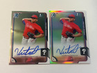 Victor Arano 2015 Bowman Chrome Refractor /499 & Base Rookie Auto Lot Phillies