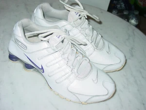 2012 Womens Nike Shox NZ White/Court Purple Running Shoes! Size 8.5 Sold As Is! - Picture 1 of 12